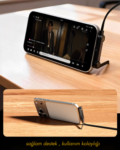 KickCable | 2'si 1 arada Standlı Şarj Kablosu (1,5 m/5 ft)